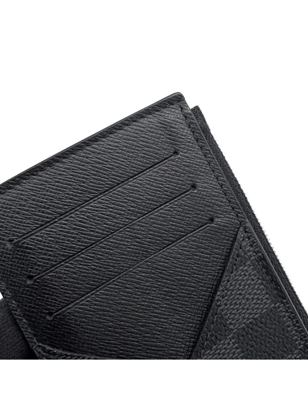 Louis Vuitton Card Case Damier Graphite Coin Holder Black